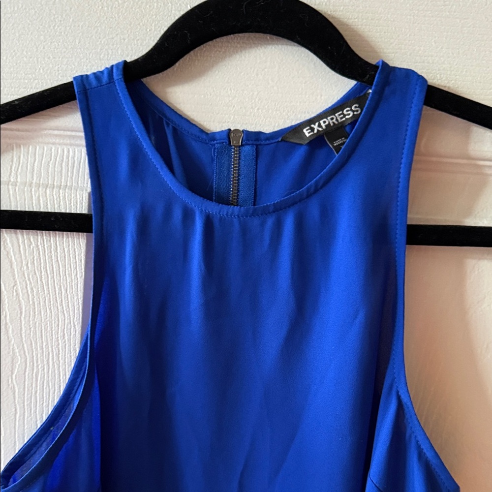 Express Royal Blue Sleeveless Blouse